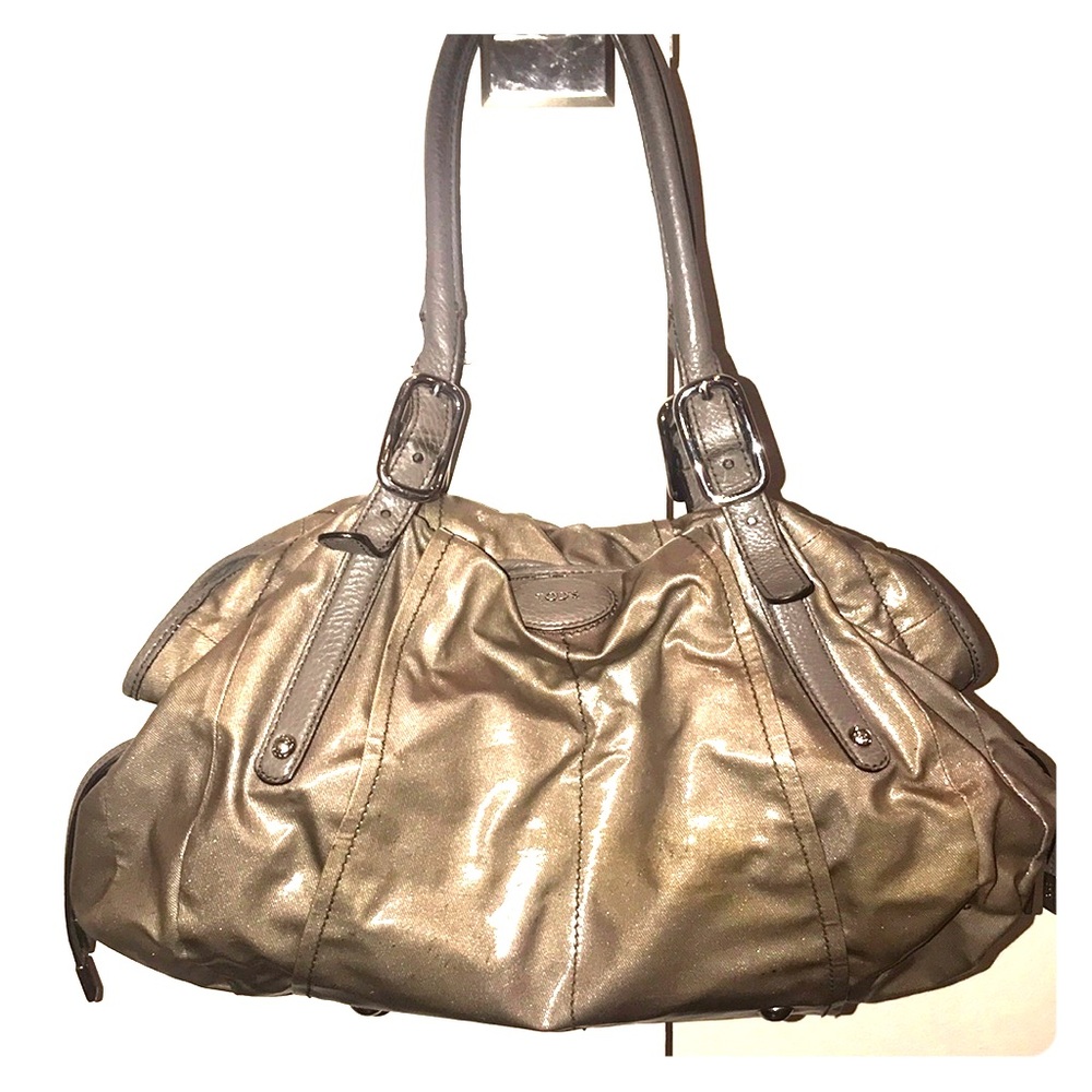 Tod’s Vintage Coated Canvas Bag